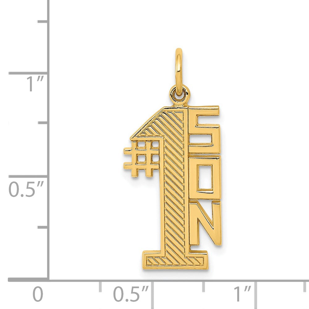 14K Gelbgold #1 SOHN Charm