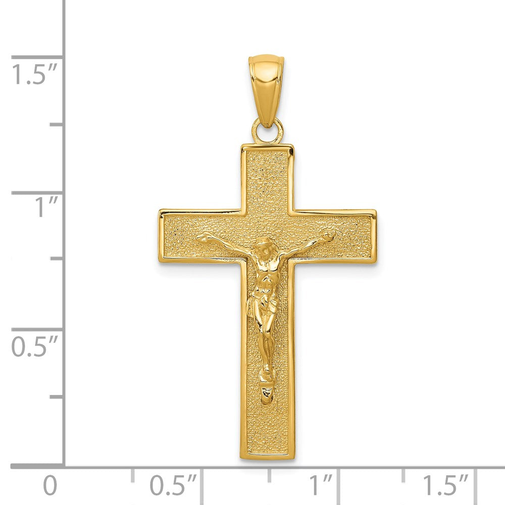 14K Gelbgold Kruzifix-Anhänger