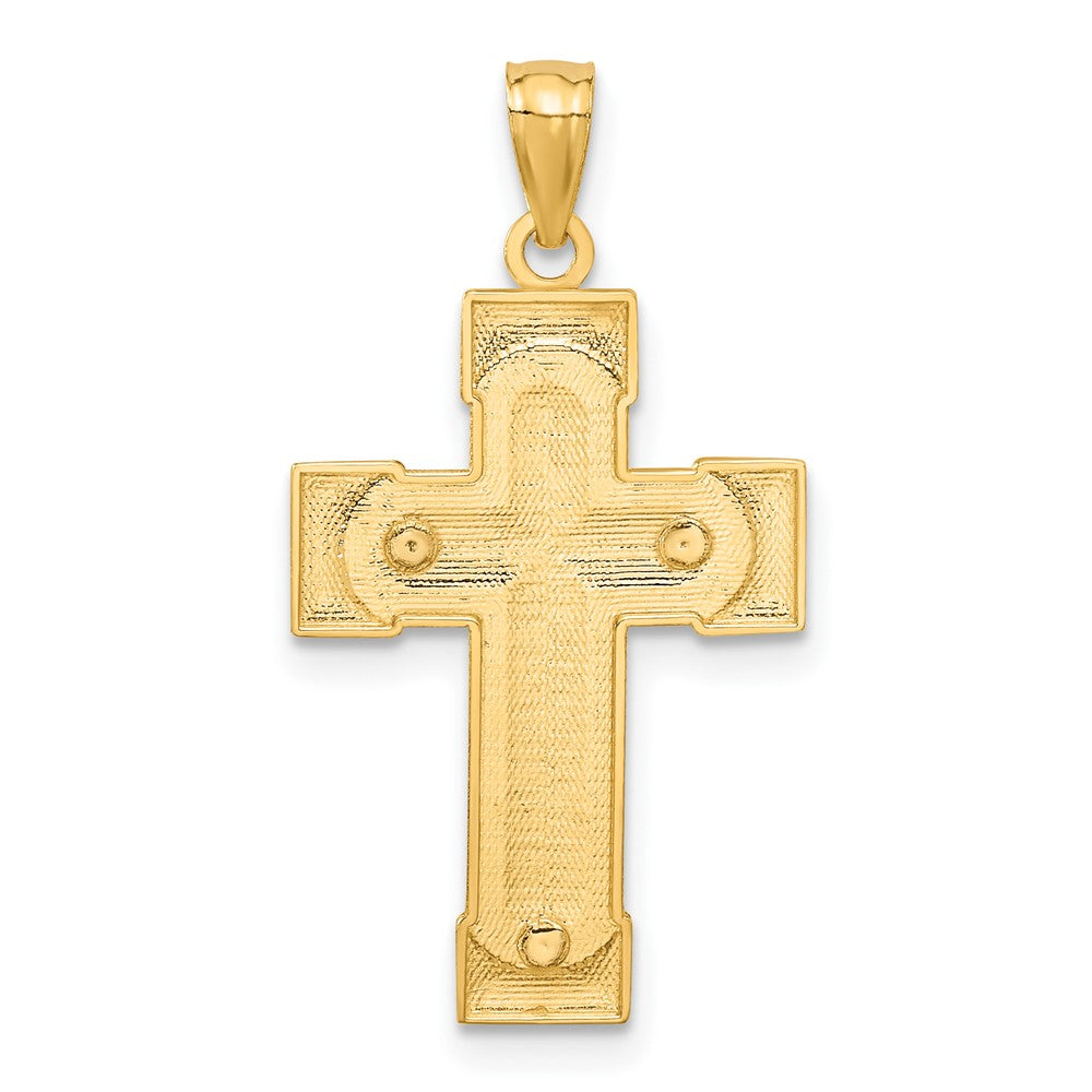 14K Bicolor Gold Kruzifix-Anhänger