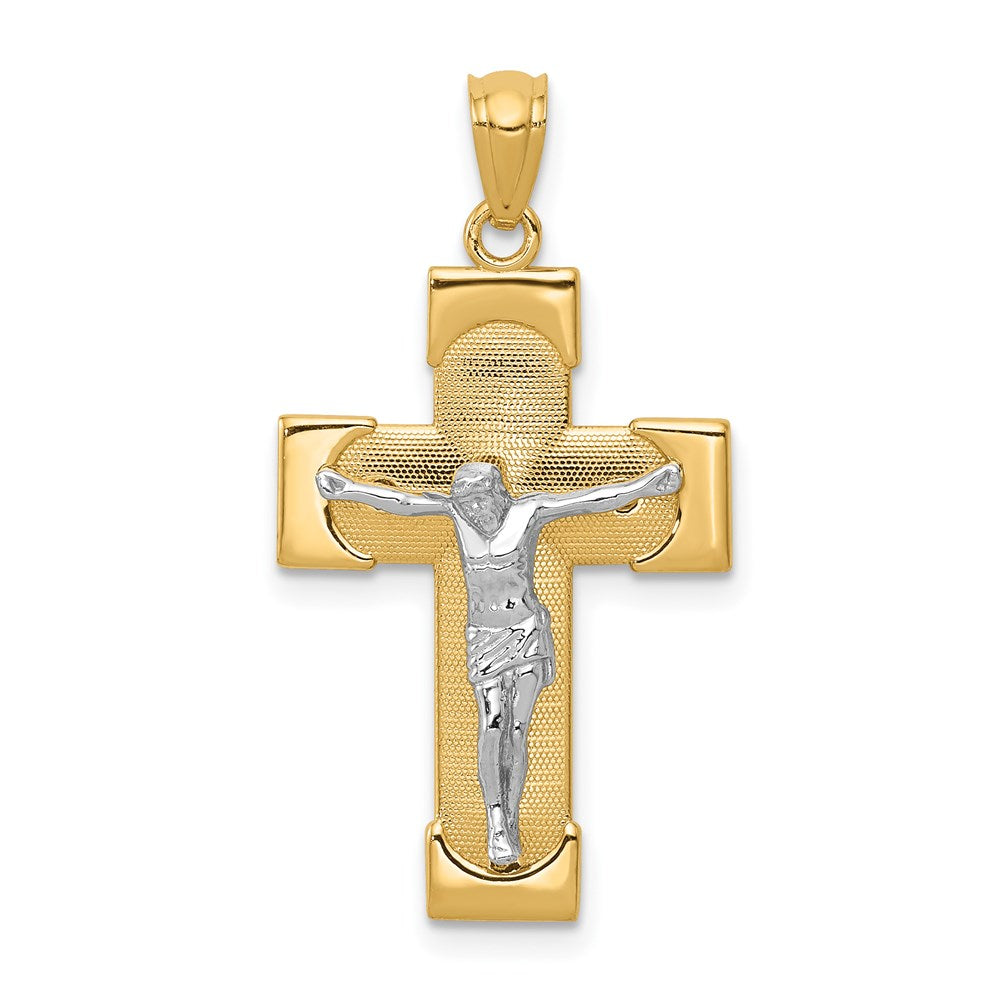 14K Bicolor Gold Kruzifix-Anhänger