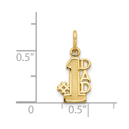 14K Gelbgold #1 Dad Charm