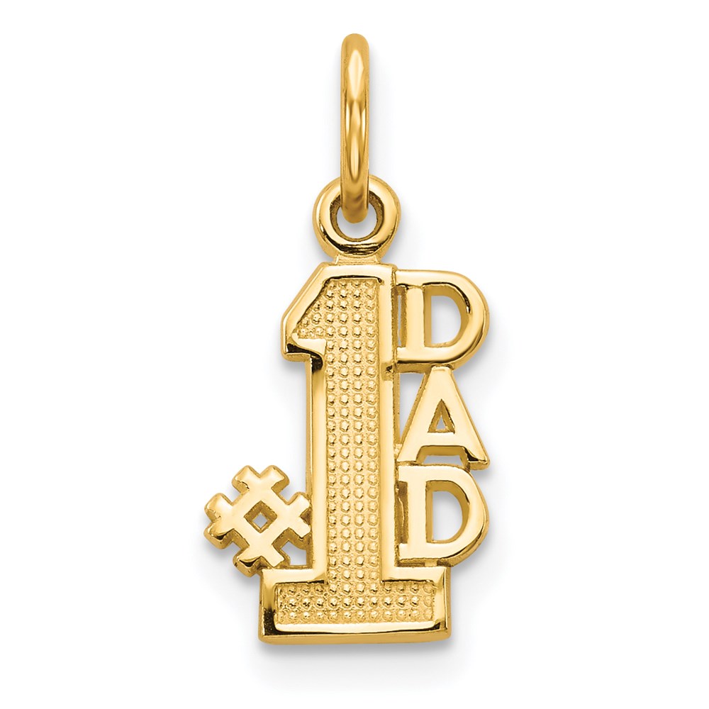 14K Gelbgold #1 Dad Charm