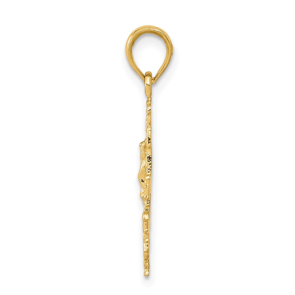 14K Gelbgold Cara Vaca Kruzifix Anhänger