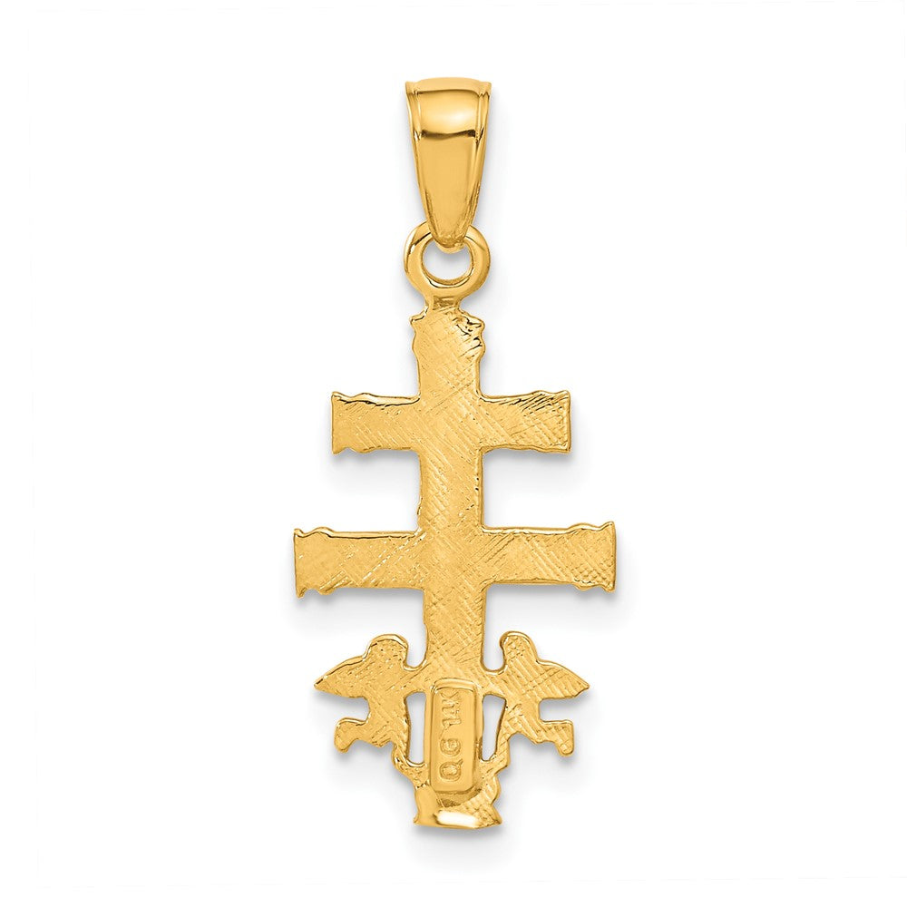 14K Gelbgold Cara Vaca Kruzifix Anhänger