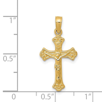 14K Gelbgold Inri Kruzifix Charm