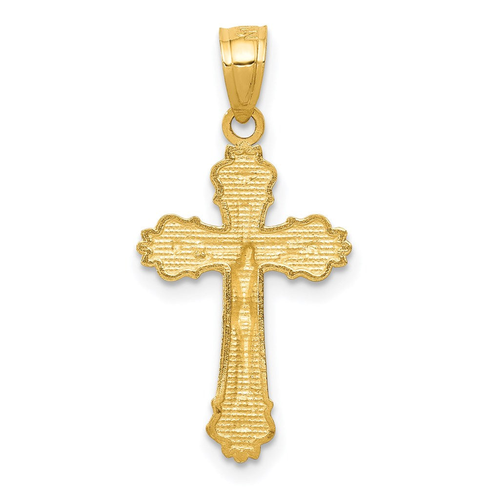 14K Gelbgold Klein Kruzifix Charm