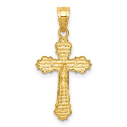 14K Gelbgold Klein Kruzifix Charm