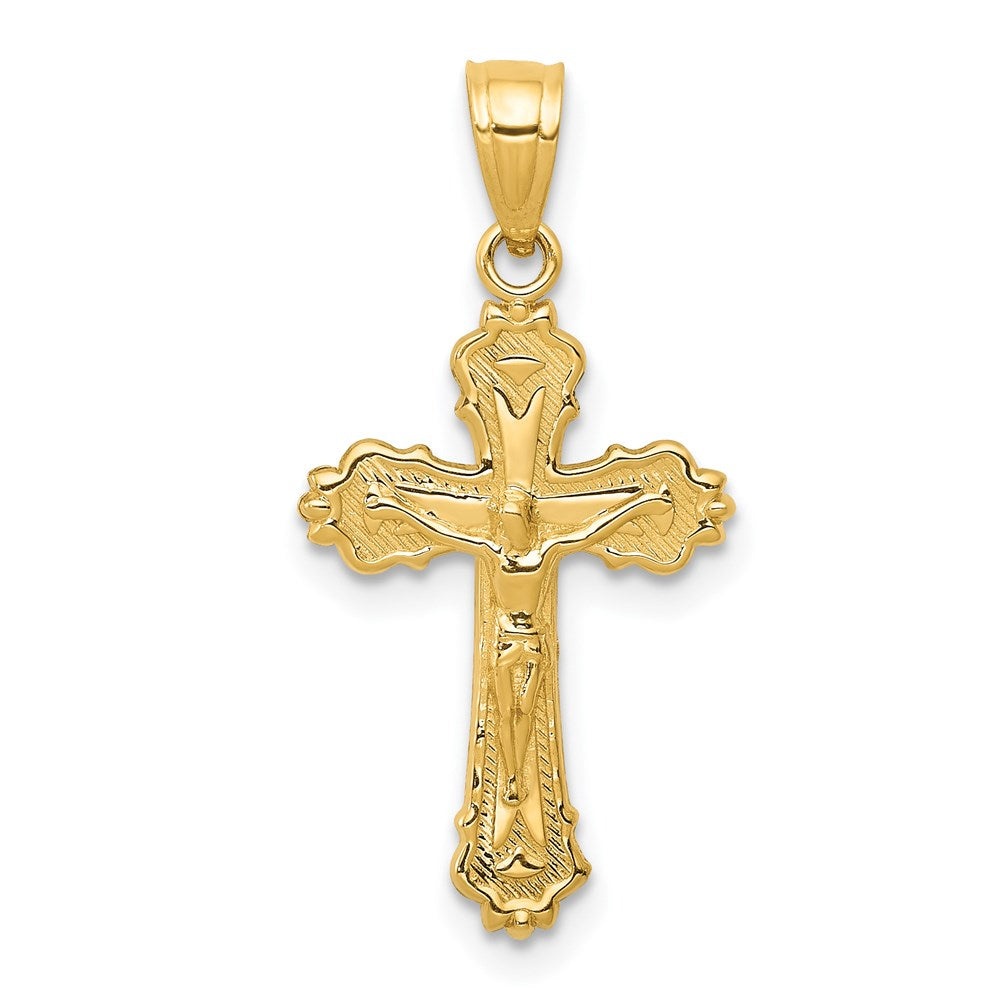 14K Gelbgold Klein Kruzifix Charm