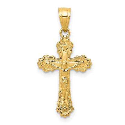 14K Gelbgold Klein Kruzifix Charm