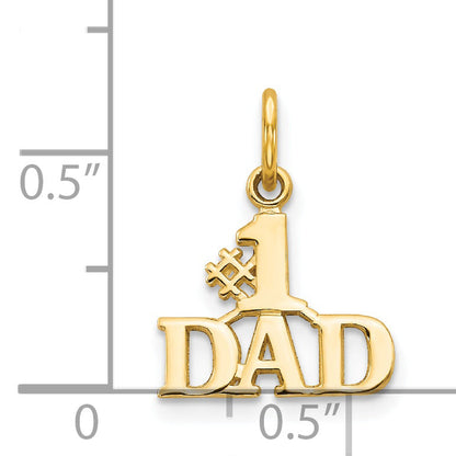 14K Gelbgold #1 Dad Charm
