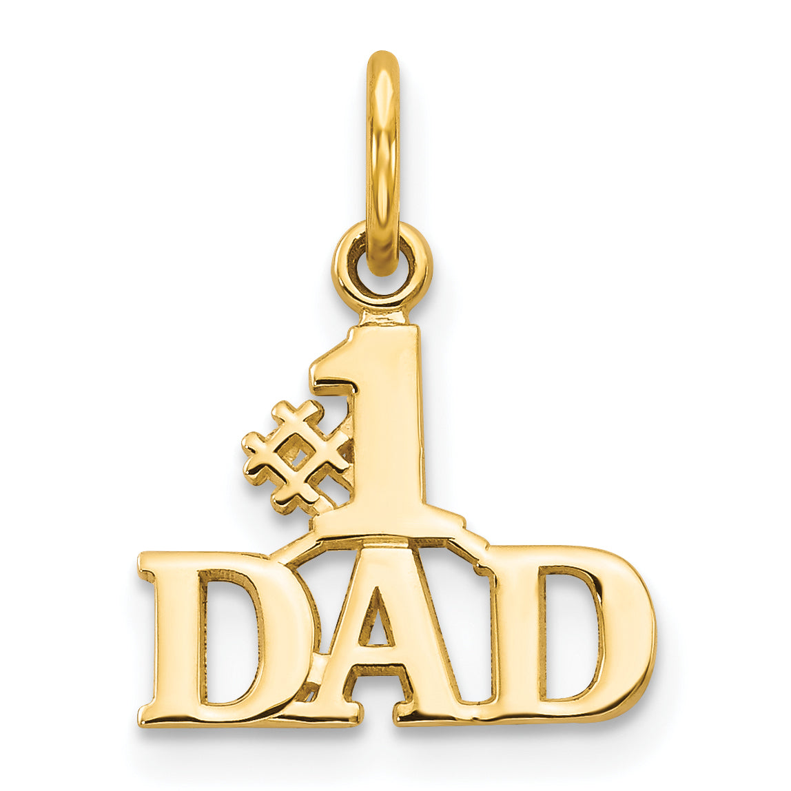 14K Gelbgold #1 Dad Charm