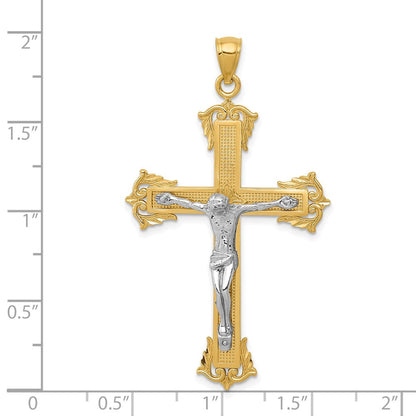 14K Bicolor Gold Kruzifix-Anhänger