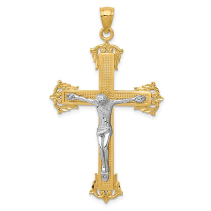 14K Bicolor Gold Kruzifix-Anhänger