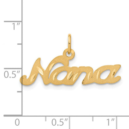 14K Gelbgold NANA Charm mattiert