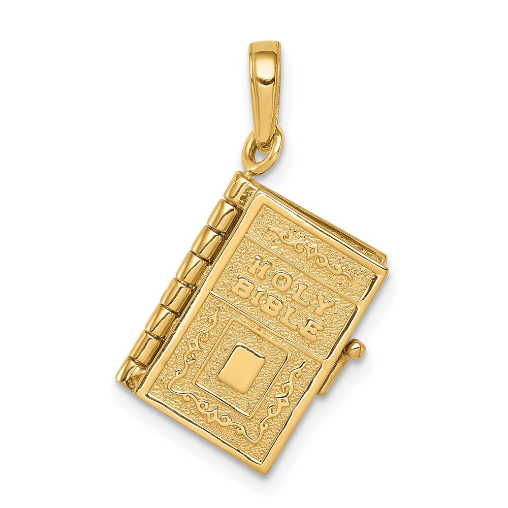 14K Gelbgold 3d Lord Gebet Bible Anhänger