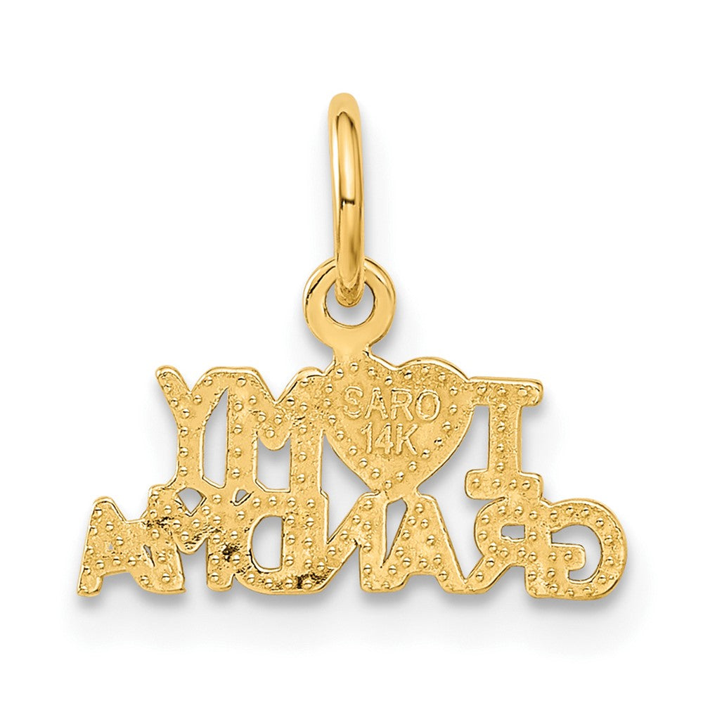 14K Gelbgold I Herz My Oma Charm