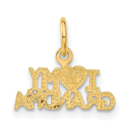 14K Gelbgold I Herz My Oma Charm