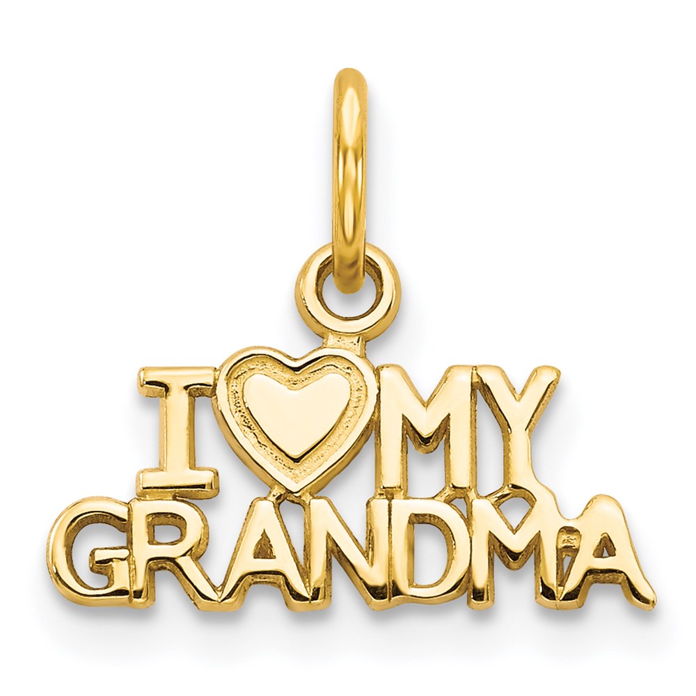 14K Gelbgold I Herz My Oma Charm