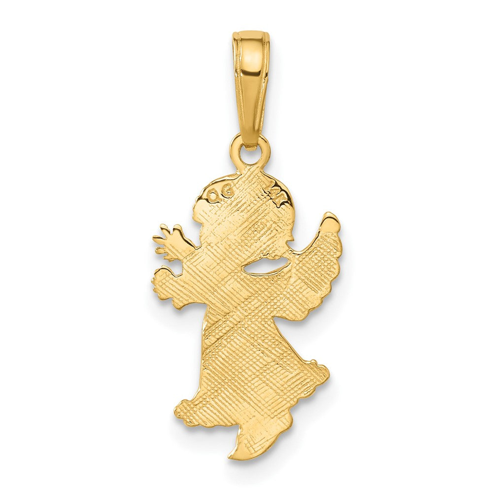 14K Gelbgold Engel Anhänger