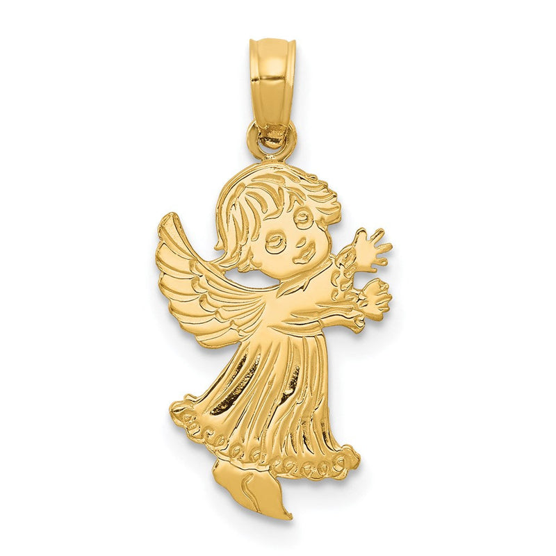 14K Gelbgold Engel Anhänger