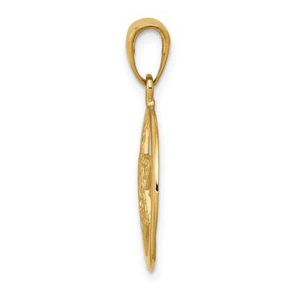 14K Gelbgold Chai-im-Davidstern-Anhänger
