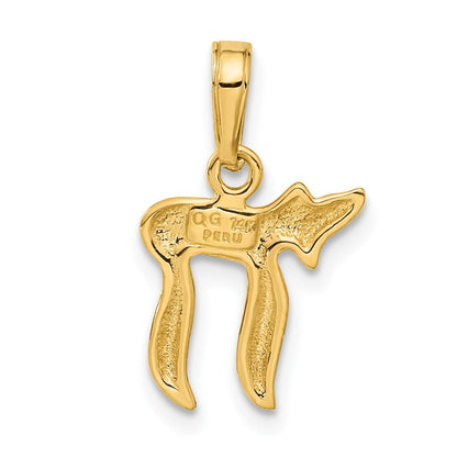 14K Gelbgold Chai Anhänger