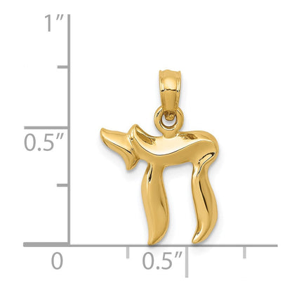 14K Gelbgold Chai Anhänger