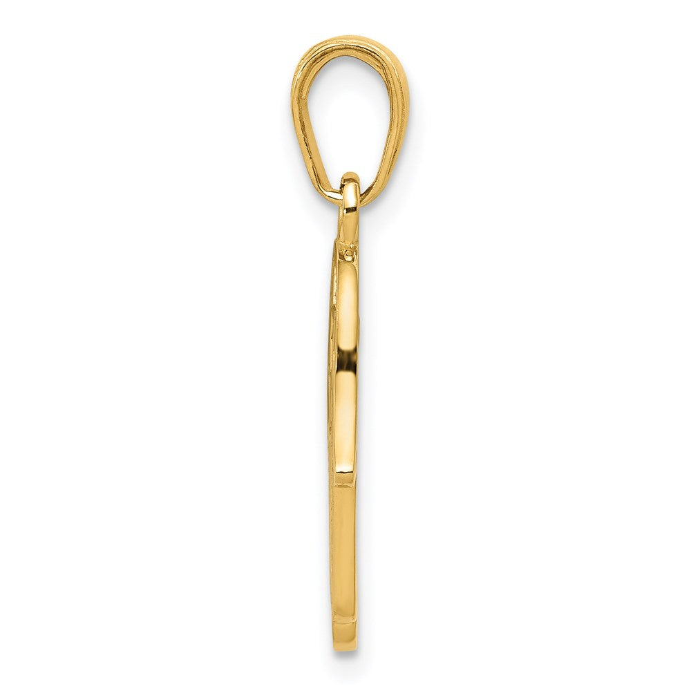 14K Gelbgold Hand Gottes mit Davidstern Anhänger