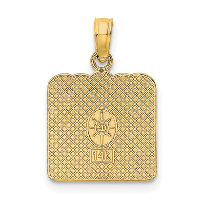 14K Gelbgold Birth Certificate Charm