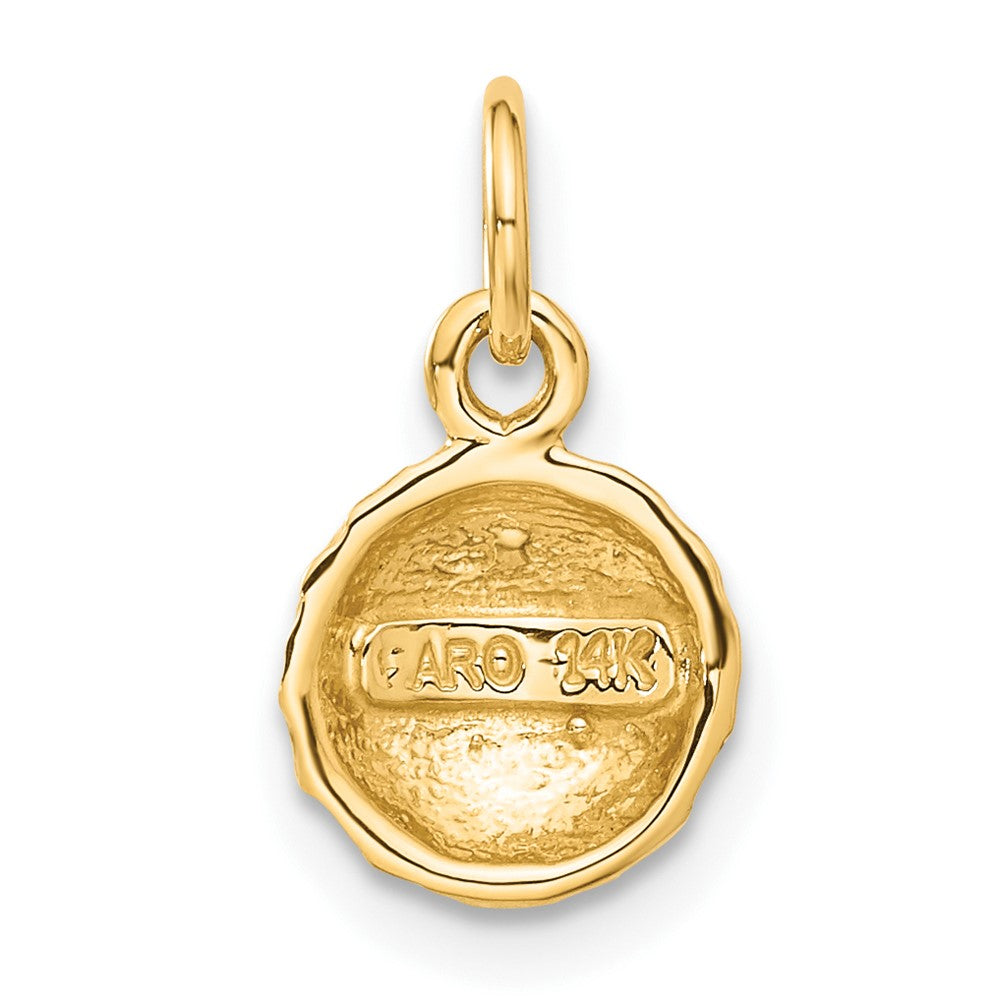 14K Gelbgold Golf Kugel Charm