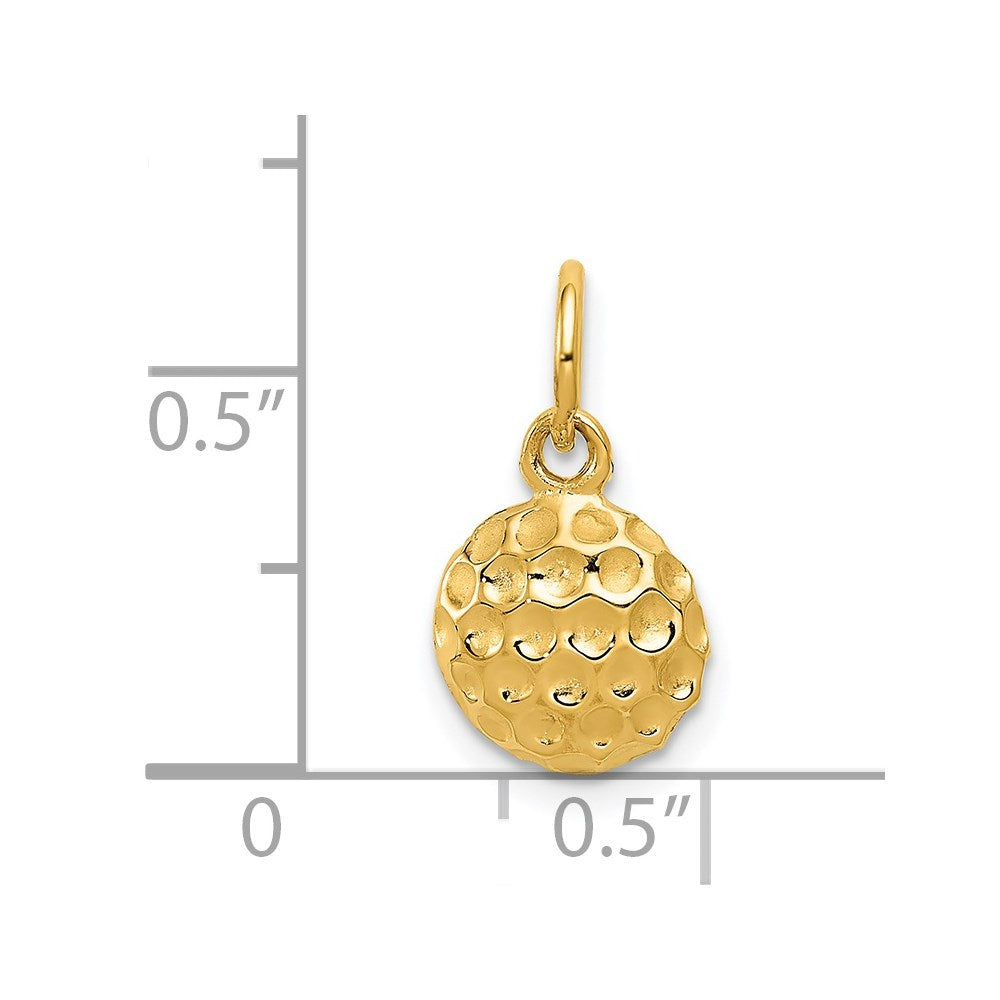 14K Gelbgold Golf Kugel Charm