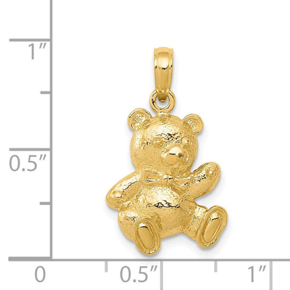14K Gelbgold Teddybär-Anhänger