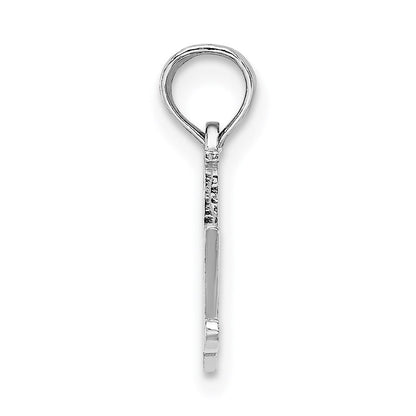 14K Weißgold #1 Grad Charm