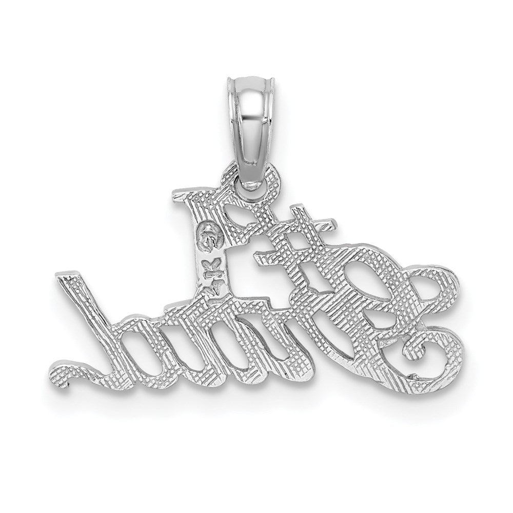 14K Weißgold #1 Grad Charm