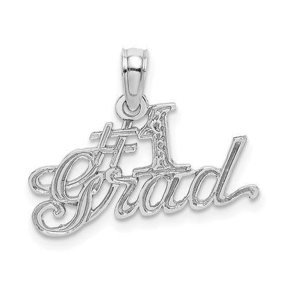 14K Weißgold #1 Grad Charm