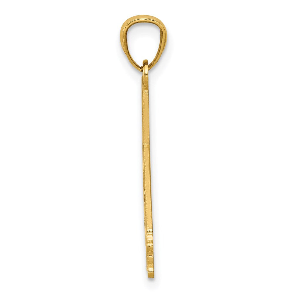 14K Gelbgold Cali Mädchen State Karte Anhänger