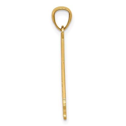 14K Gelbgold Cali Mädchen State Karte Anhänger