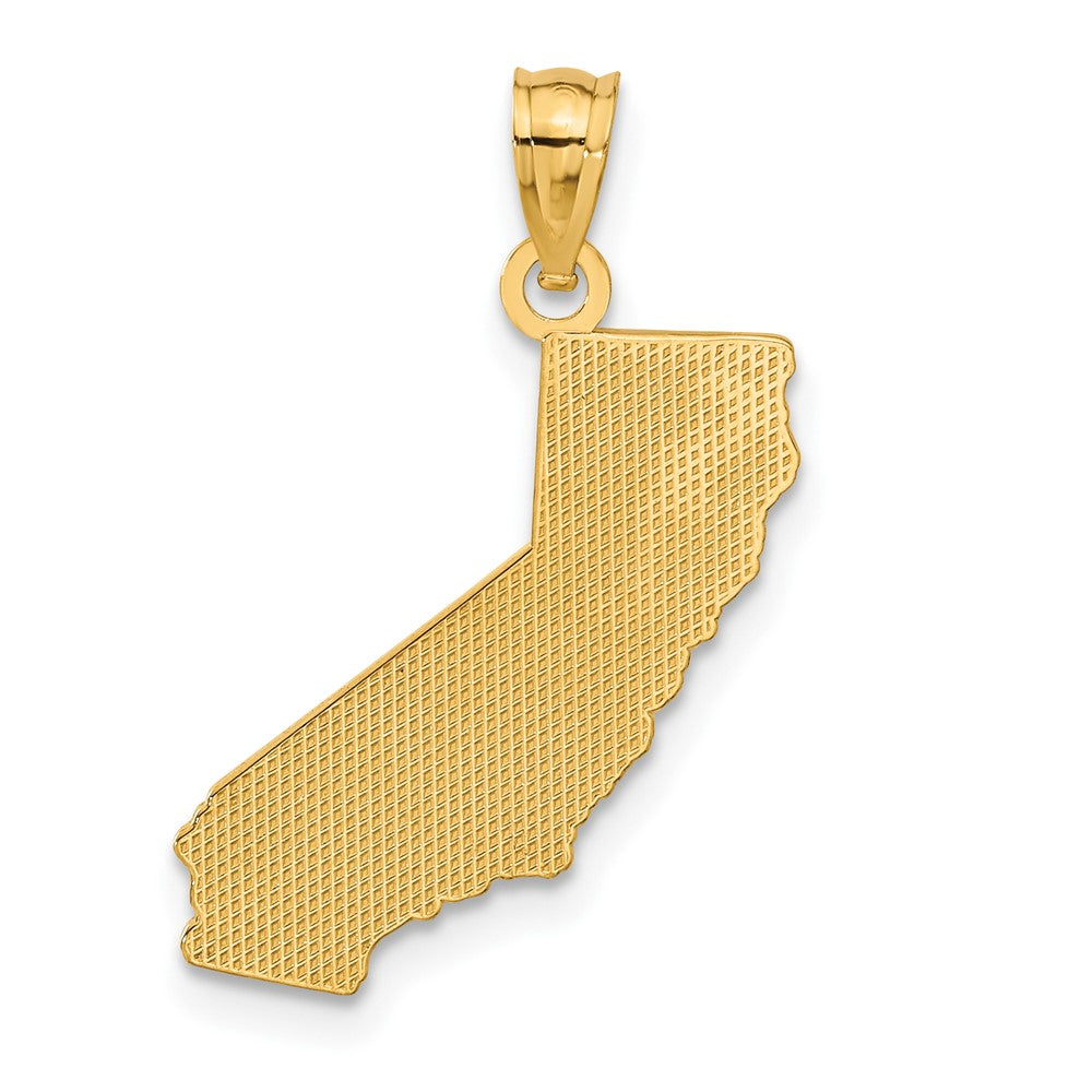 14K Gelbgold California State Karte Anhänger