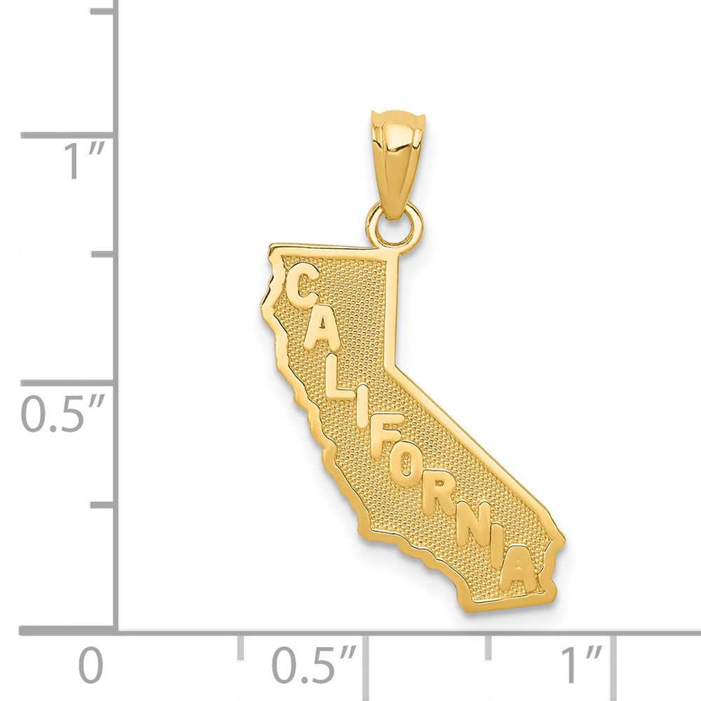 14K Gelbgold California State Karte Anhänger