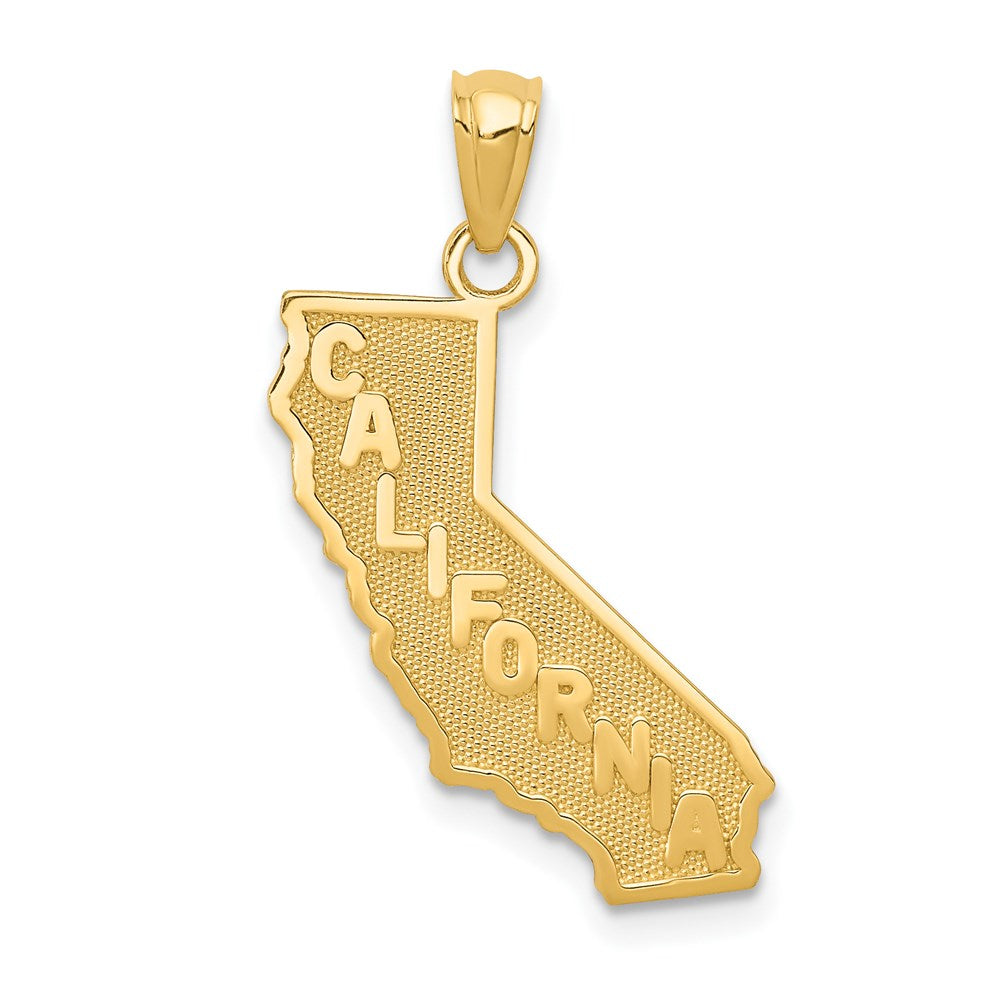 14K Gelbgold California State Karte Anhänger