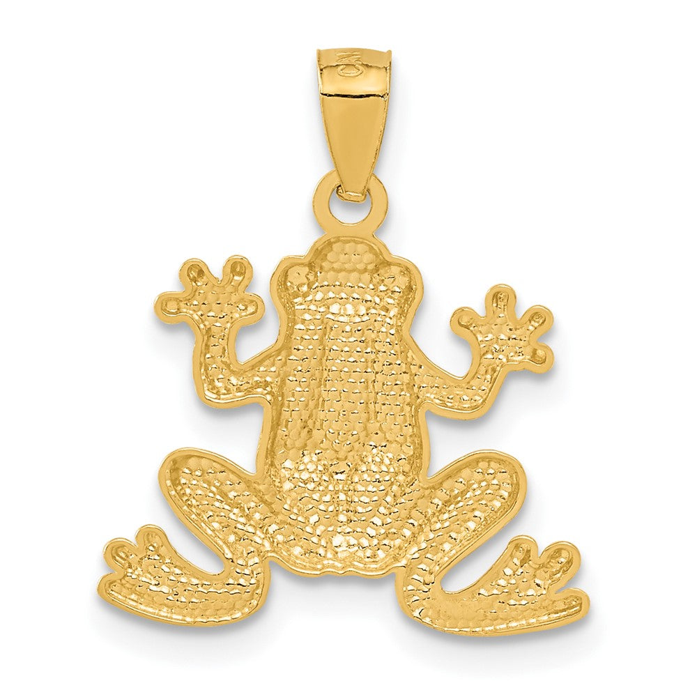 14K Gelbgold Poliert Frosch Anhänger