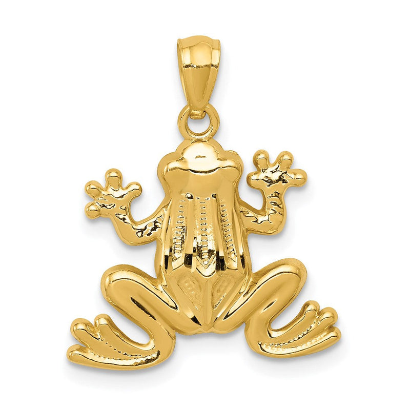 14K Gelbgold Poliert Frosch Anhänger