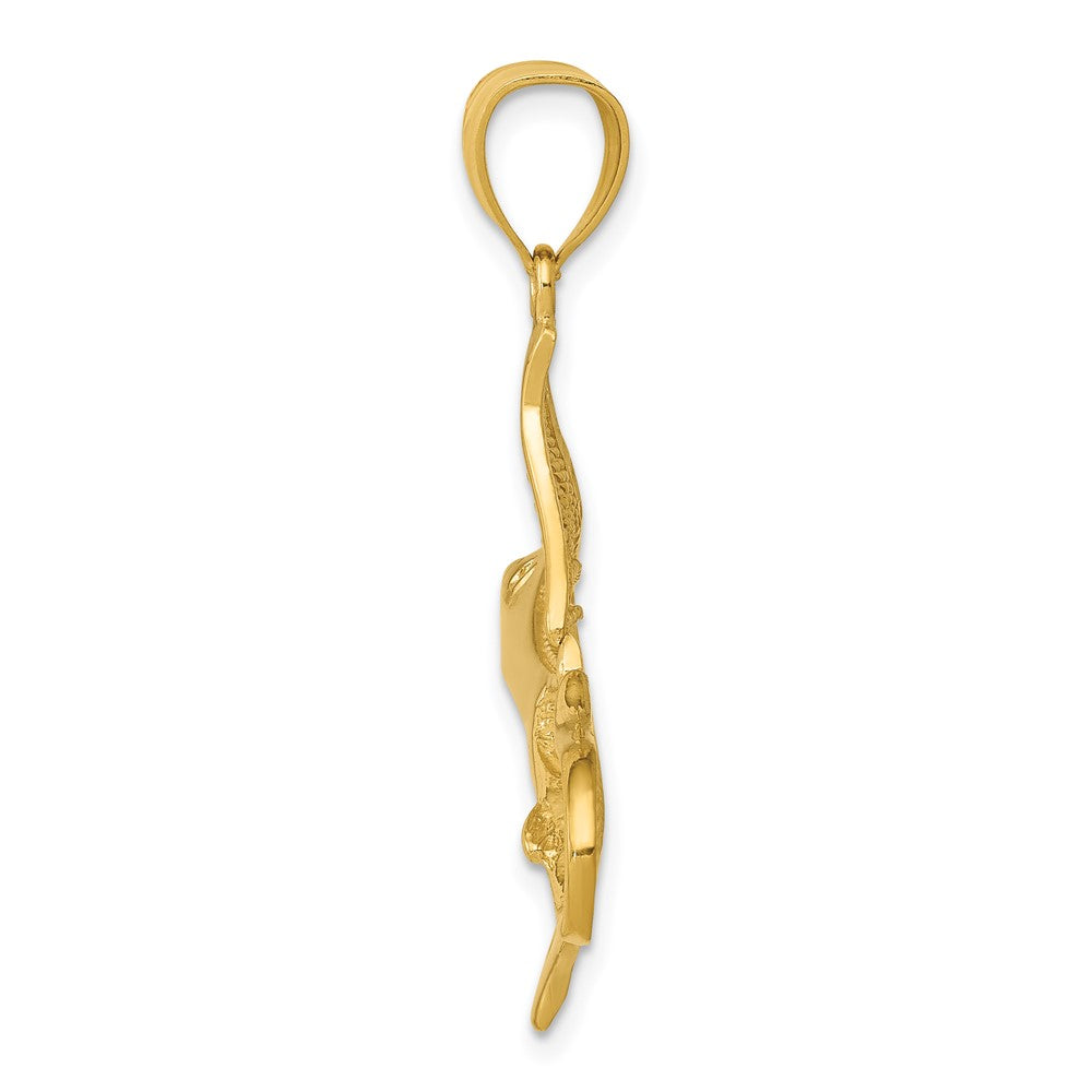 14K Gelbgold Filigran-Anhänger Stachelrochen