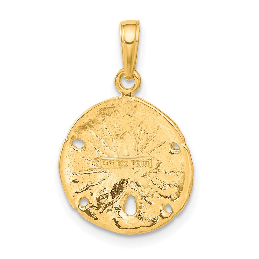 14 Karat Gelbgold Sanddollar-Anhänger