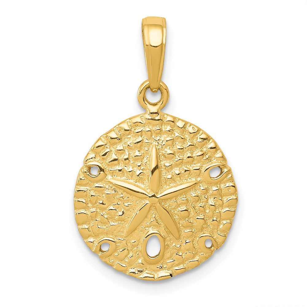 14 Karat Gelbgold Sanddollar-Anhänger
