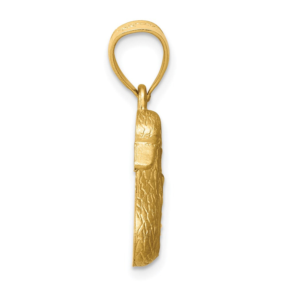 14K Gelbgold Anhänger Schwan diamantiert