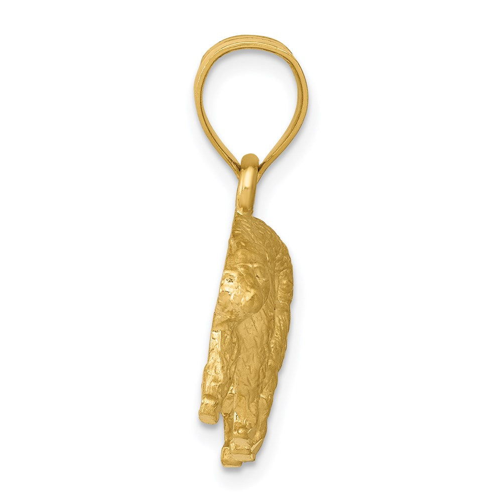 14K Gelbgold Anhänger Bär, diamantiert