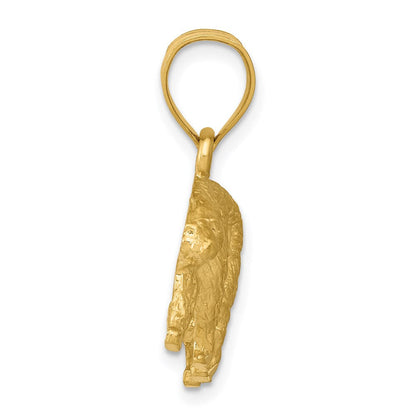 14K Gelbgold Anhänger Bär, diamantiert