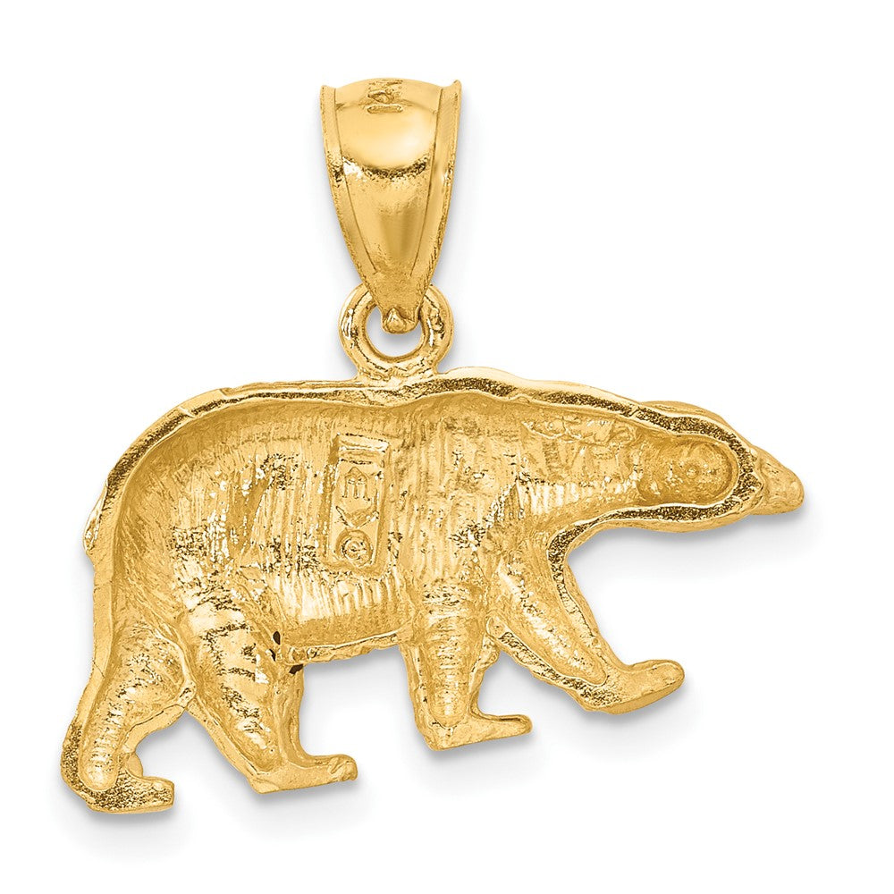 14K Gelbgold Anhänger Bär, diamantiert