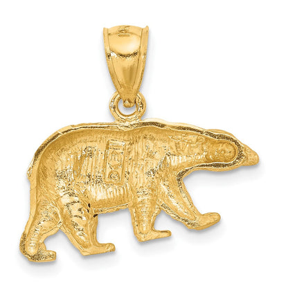 14K Gelbgold Anhänger Bär, diamantiert